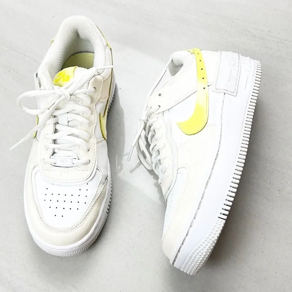 NIKE Air Force 1 Shadow 'Sail Opti Yellow' size 8